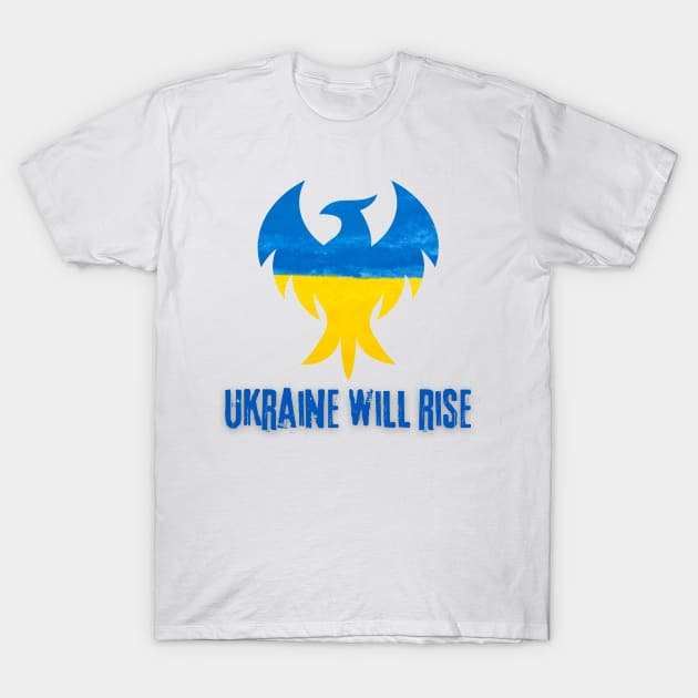 Ukraine Will Rise Phoenix Silhouette T-Shirt by She Gets Creative